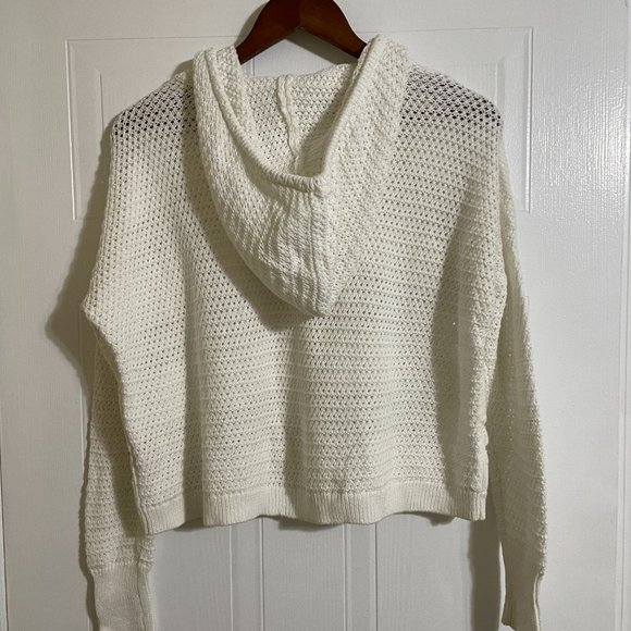 Victoria's Secret White Crochet Hoodie - Picture 3 of 3
